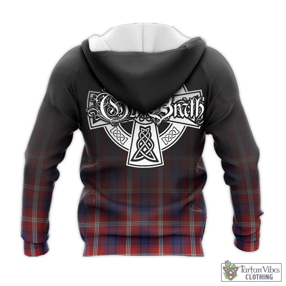 Ainslie Tartan Knitted Hoodie Featuring Alba Gu Brath Family Crest Celtic Inspired