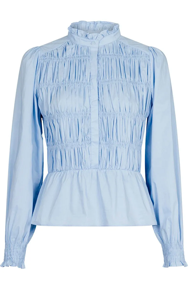 Alaska Smock Blouse | Light Blue | Skjorte fra Neo Noir