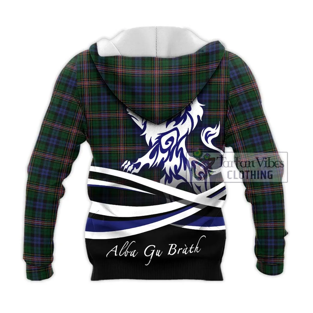 Allison Tartan Knitted Hoodie with Alba Gu Brath Regal Lion Emblem