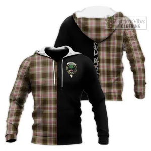 Anderson Dress Tartan Knitted Hoodie with Family Crest and Half Of Me Style