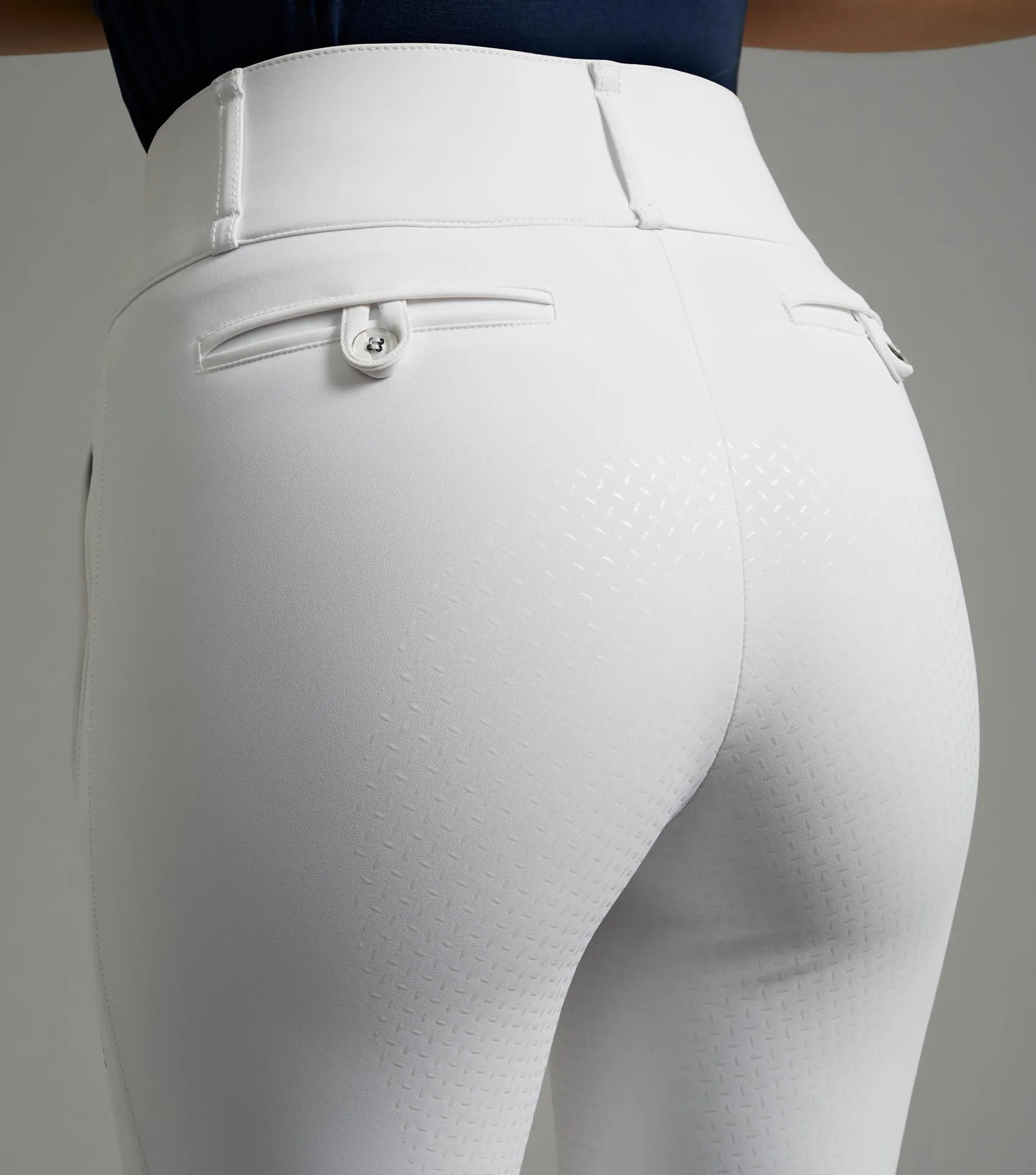 Aradina Ladies Full Seat Gel Competition Riding Breeches White