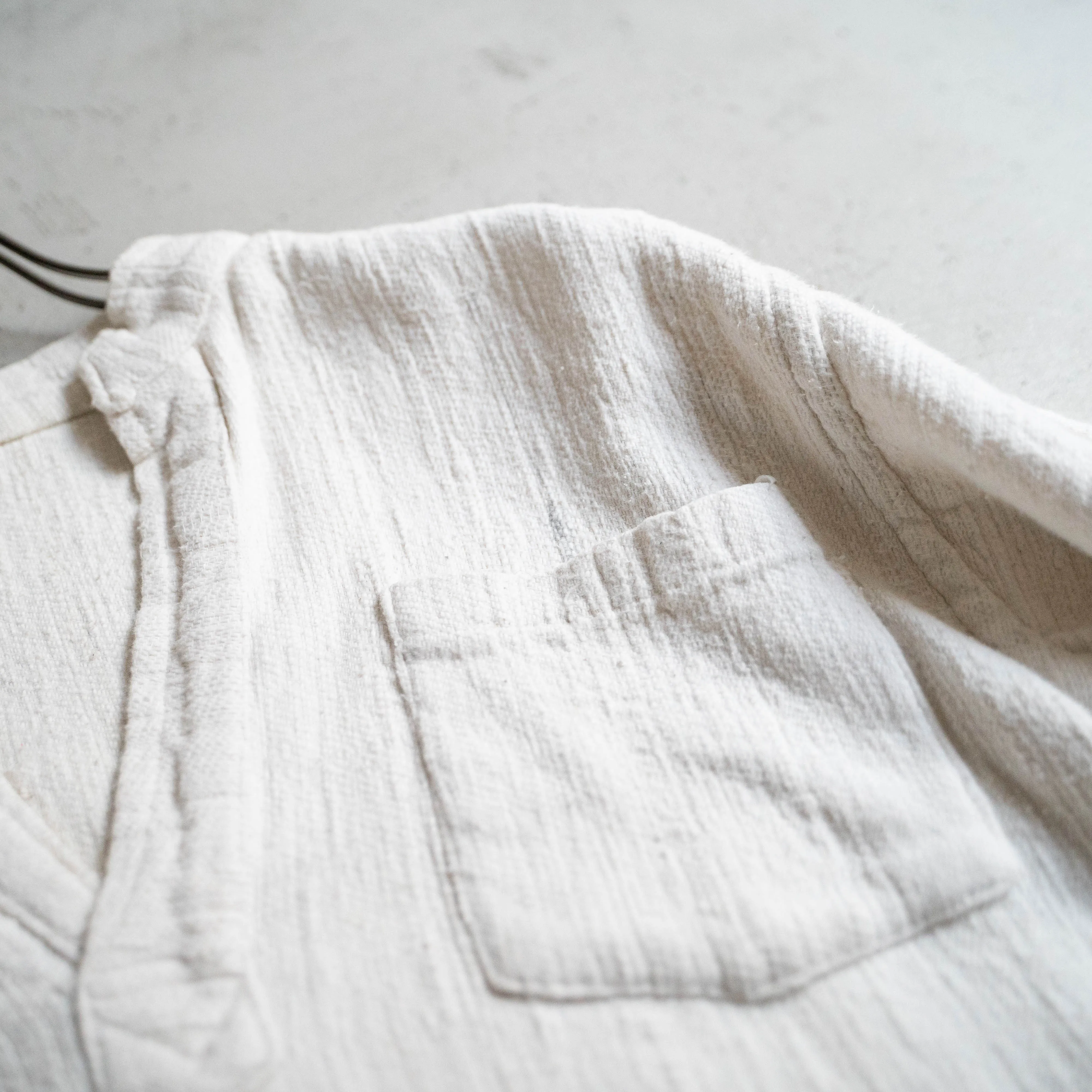 around 1990s antique-like white cotton smock