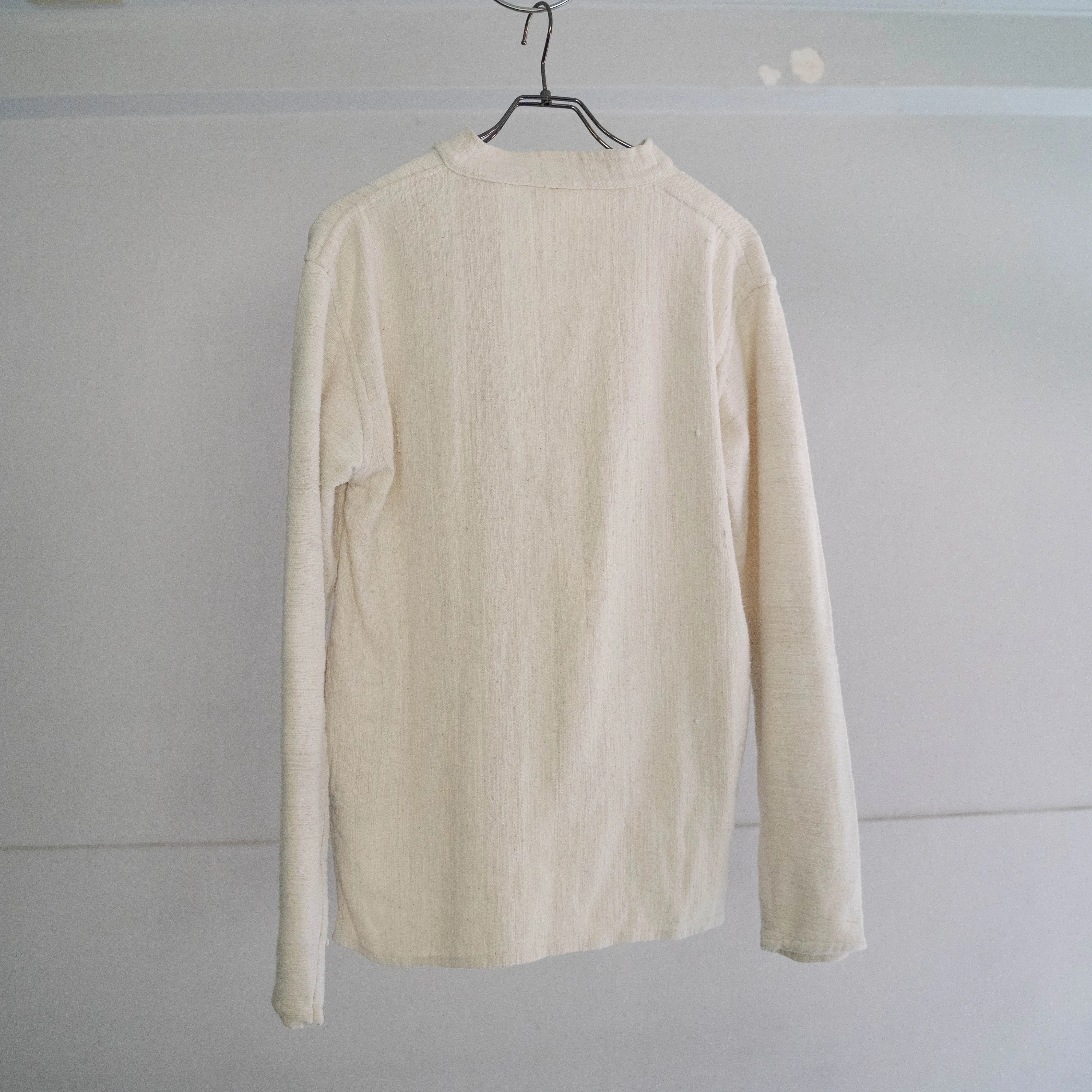 around 1990s antique-like white cotton smock