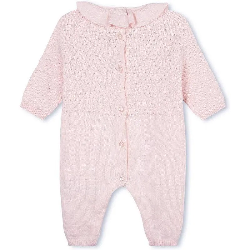 Baby Girls Pink Knitted All In One