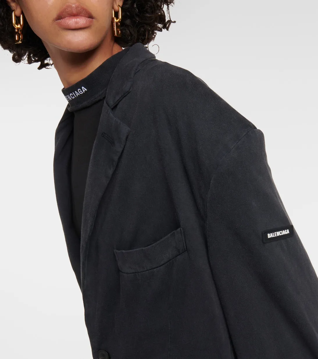 Balenciaga cotton jacket, black