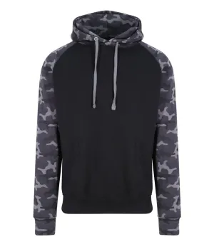 Baseball Hoodie | SOLID BLACK/BLACK CAMO