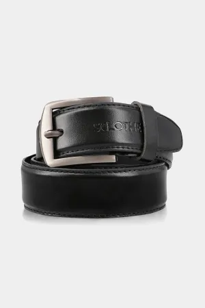 Basic Black Leather Belt - S22 - MB0009R