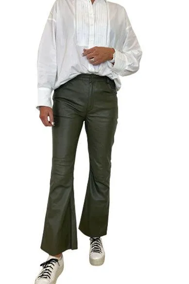 Bell Bottom Leather Pant | Combat