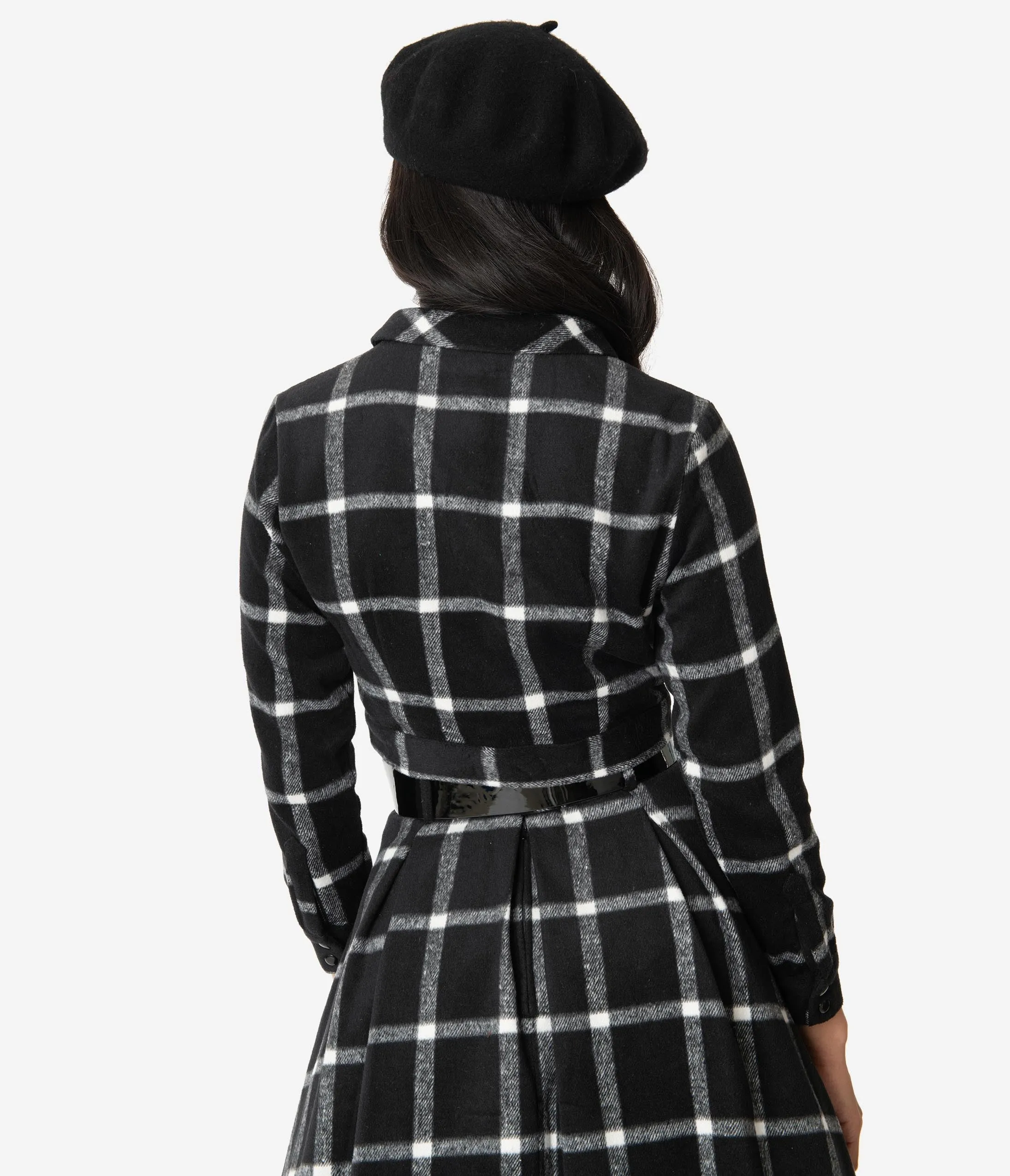 Black & White Checkered Belmont Crop Jacket