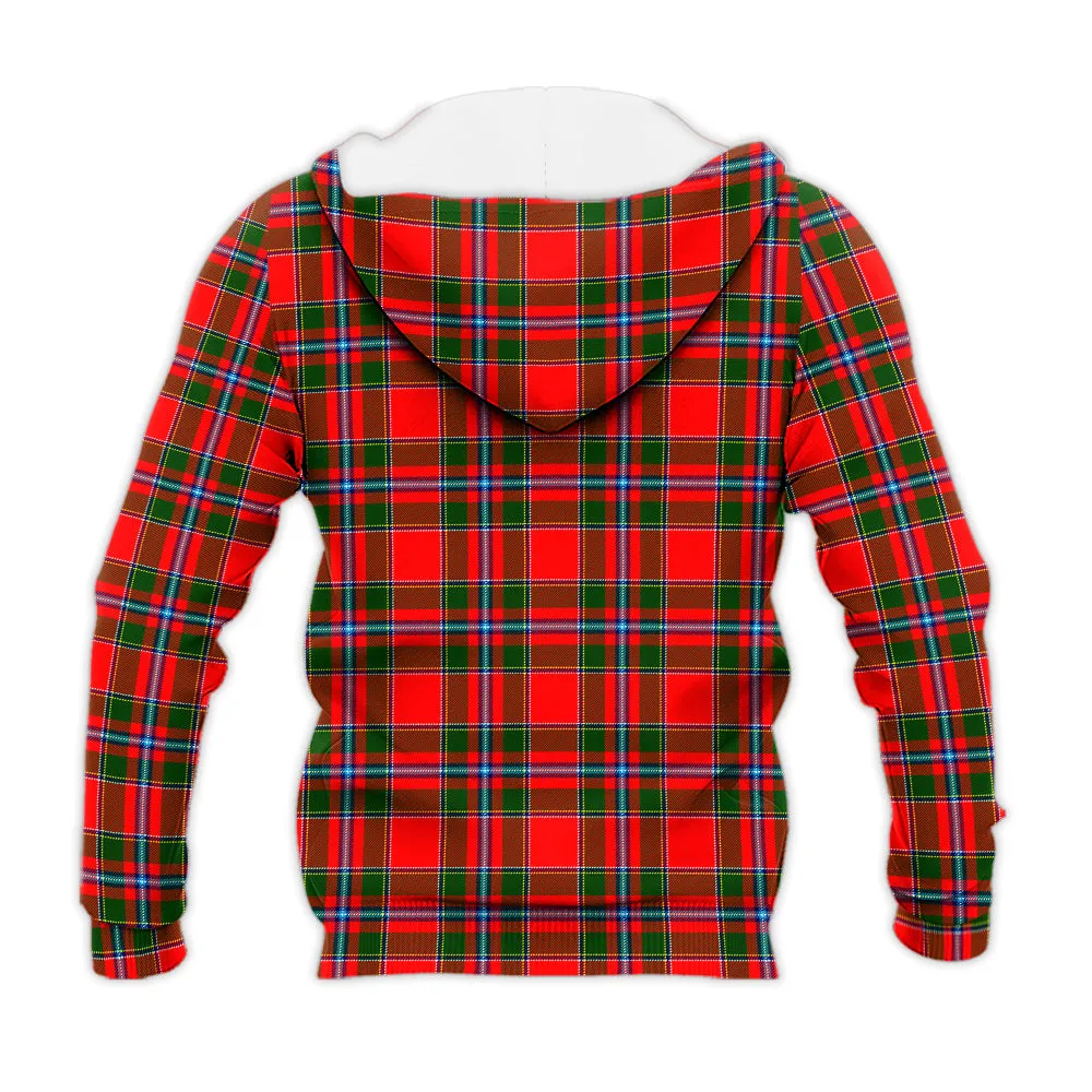 Butter Tartan Knitted Hoodie with Family Crest