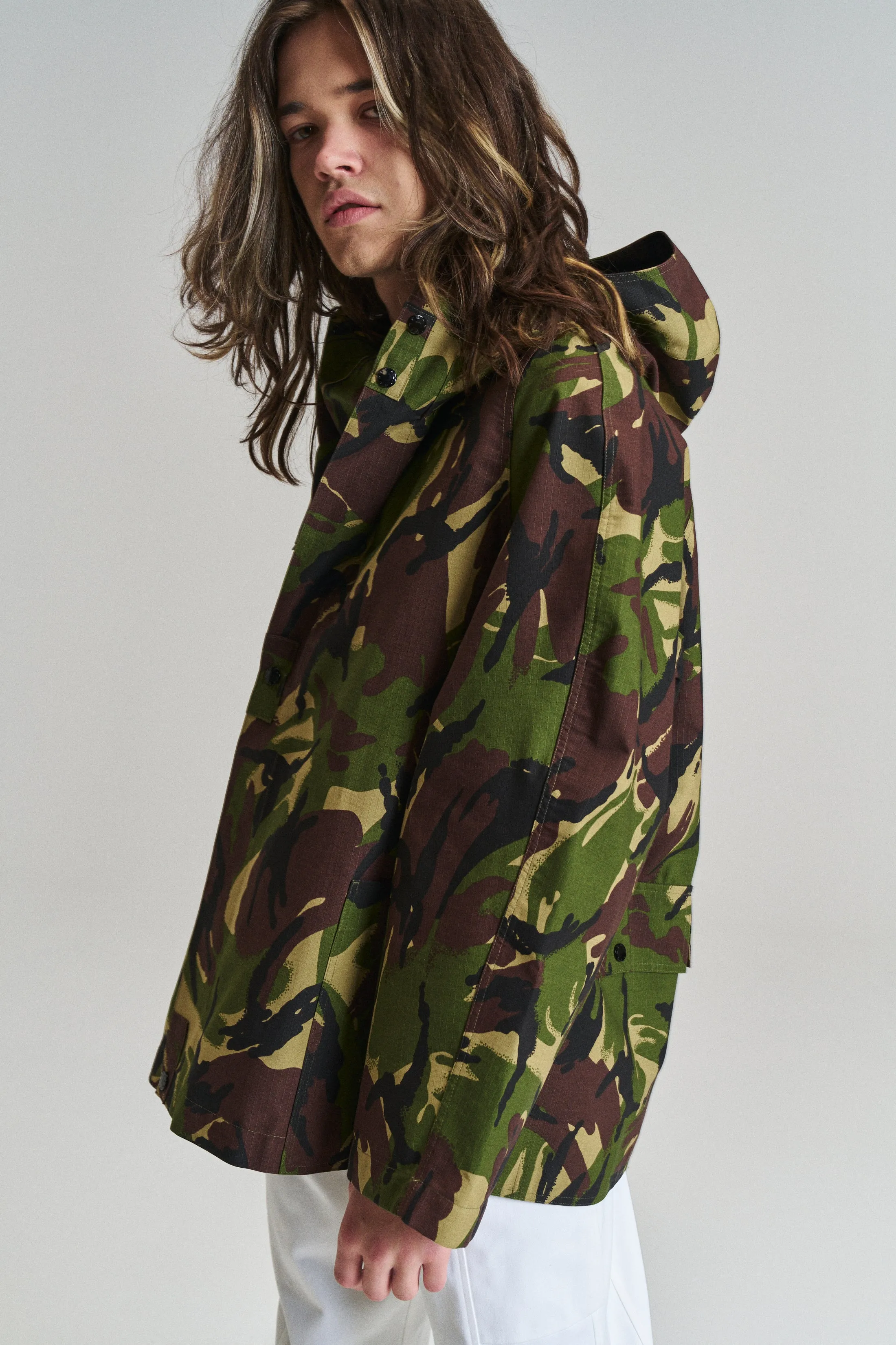 Camo Poly Cargo Pleat Smock