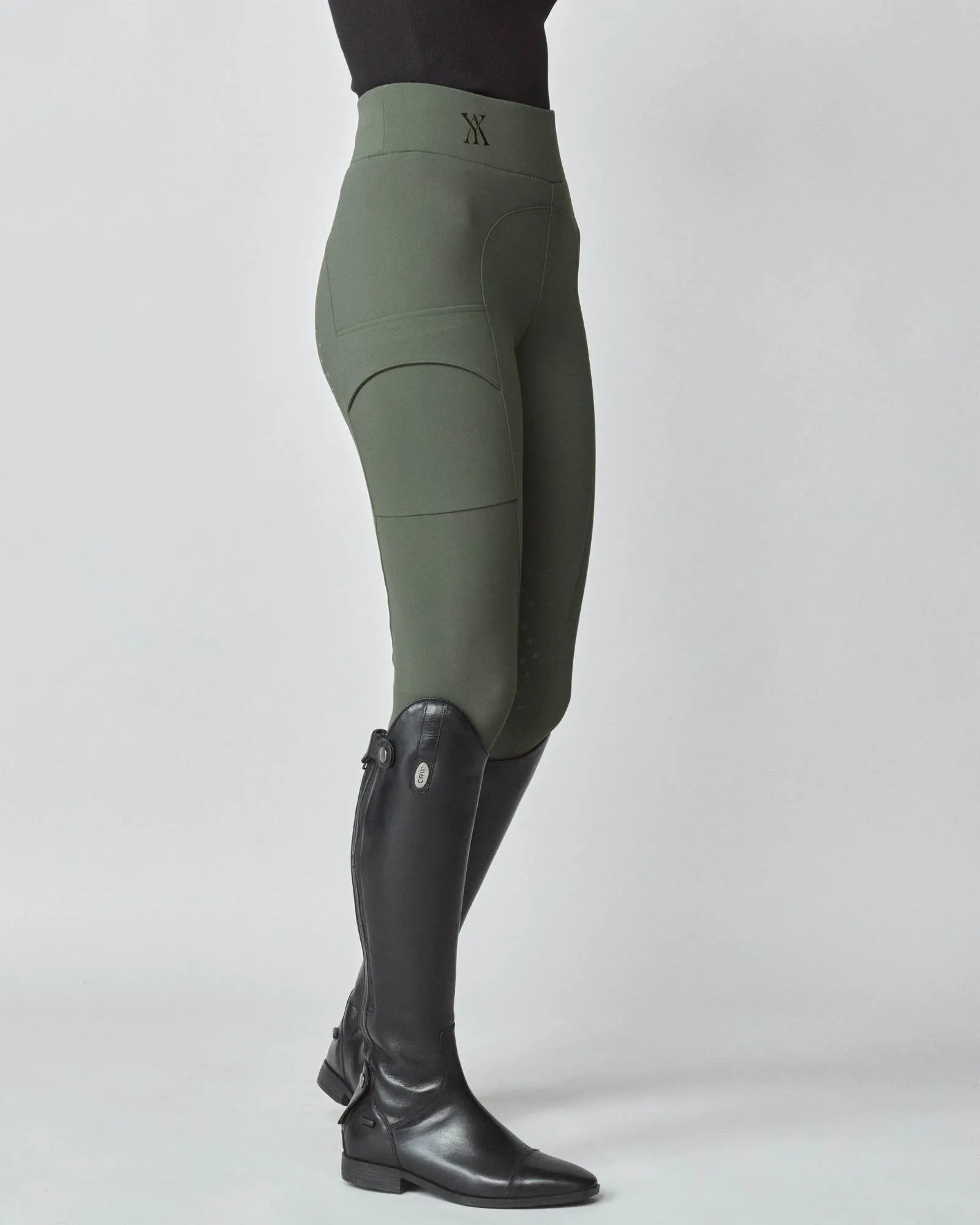 Compression Pull-On Breeches Green