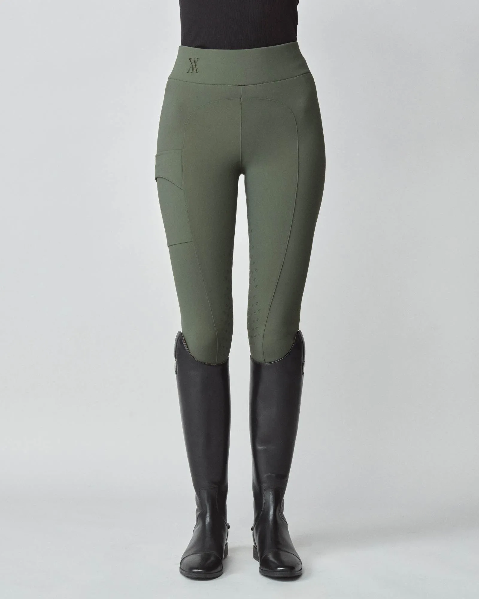 Compression Pull-On Breeches Green