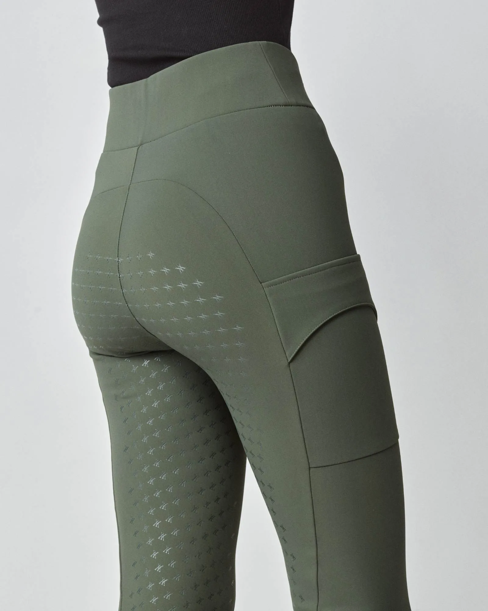 Compression Pull-On Breeches Green