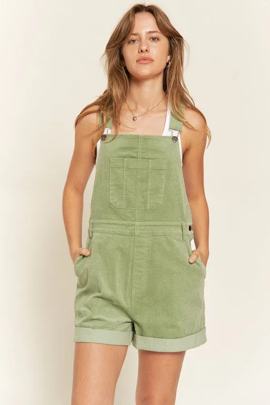 Corduroy Adjustable Shoulder Straps Overalls