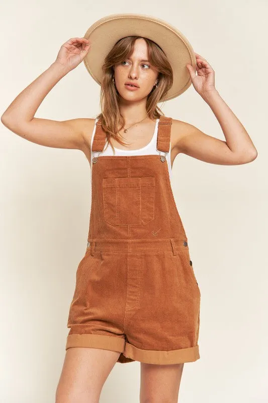 Corduroy Adjustable Shoulder Straps Overalls