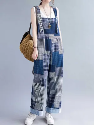 Cotton Sleeveless Blue Overall Dungaree