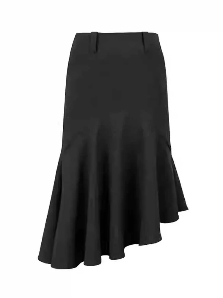 Dark grey fishtail skirt【s0000010596】