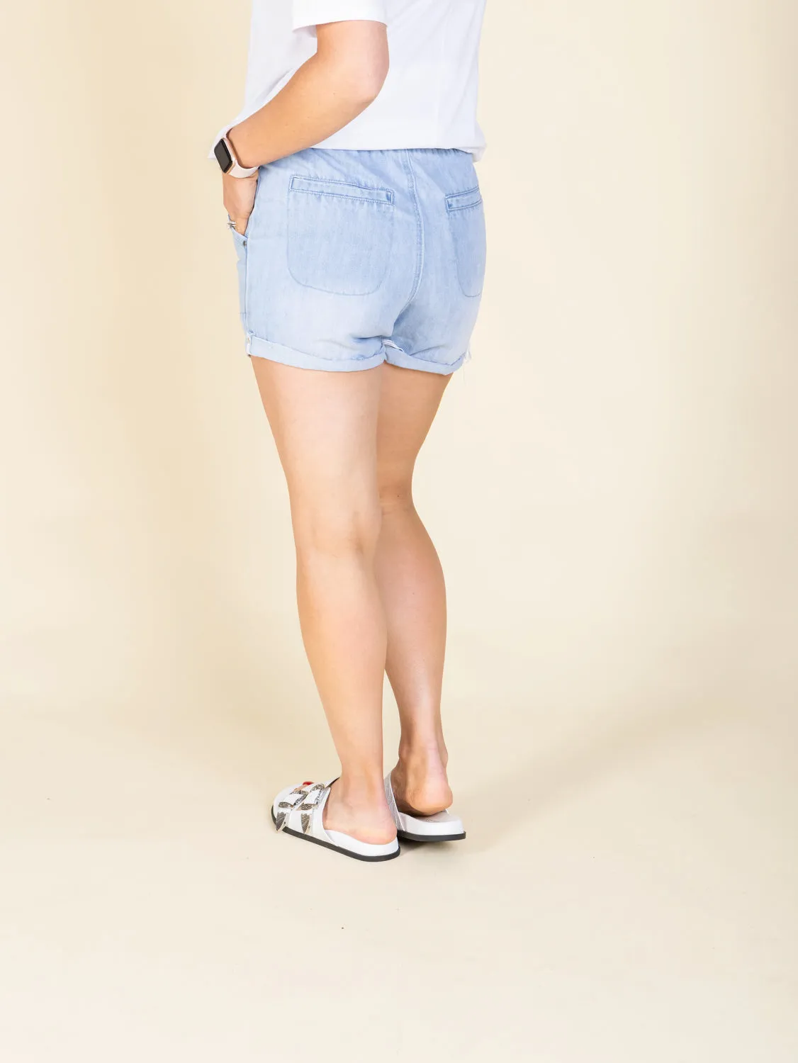 Dixie Denim Shorts - Light Blue