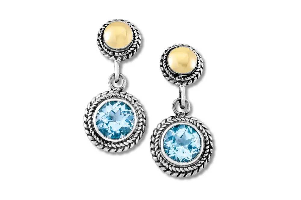 Doral Earrings- Blue Topaz