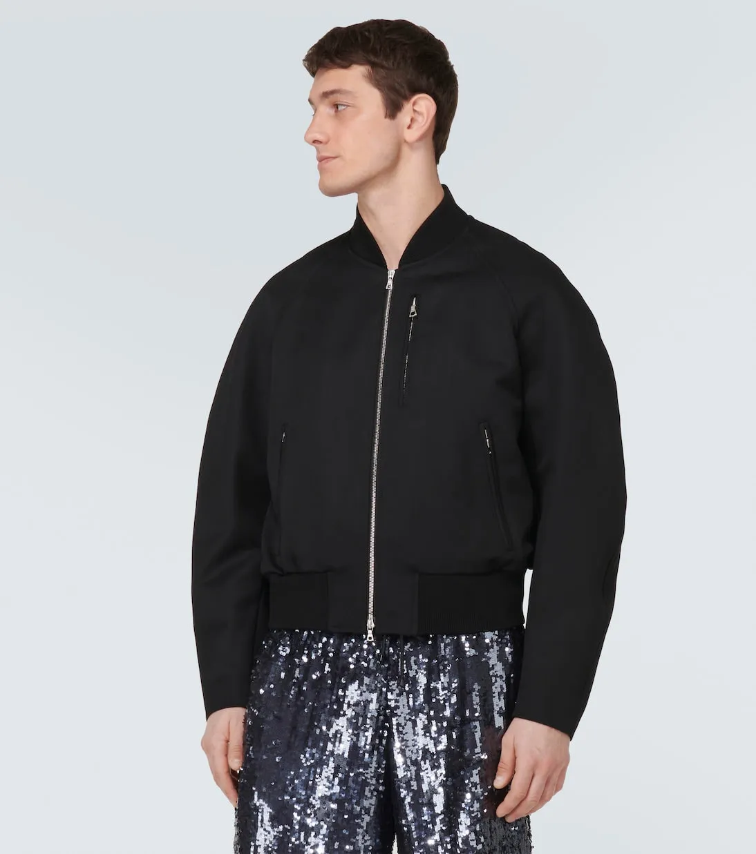 Dries Van Noten Zip Bomber, Black