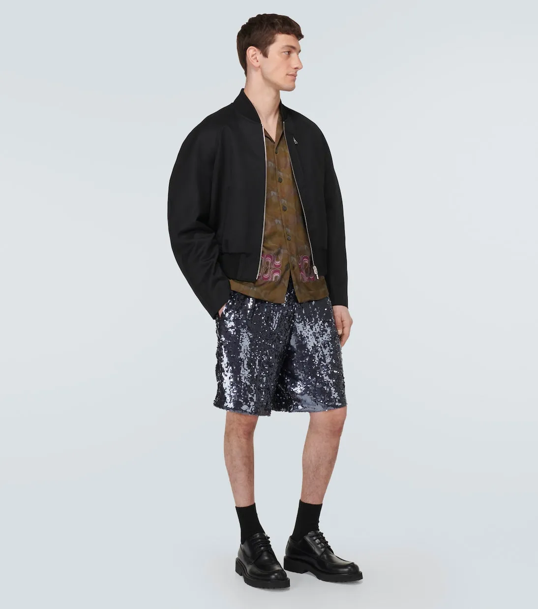 Dries Van Noten Zip Bomber, Black