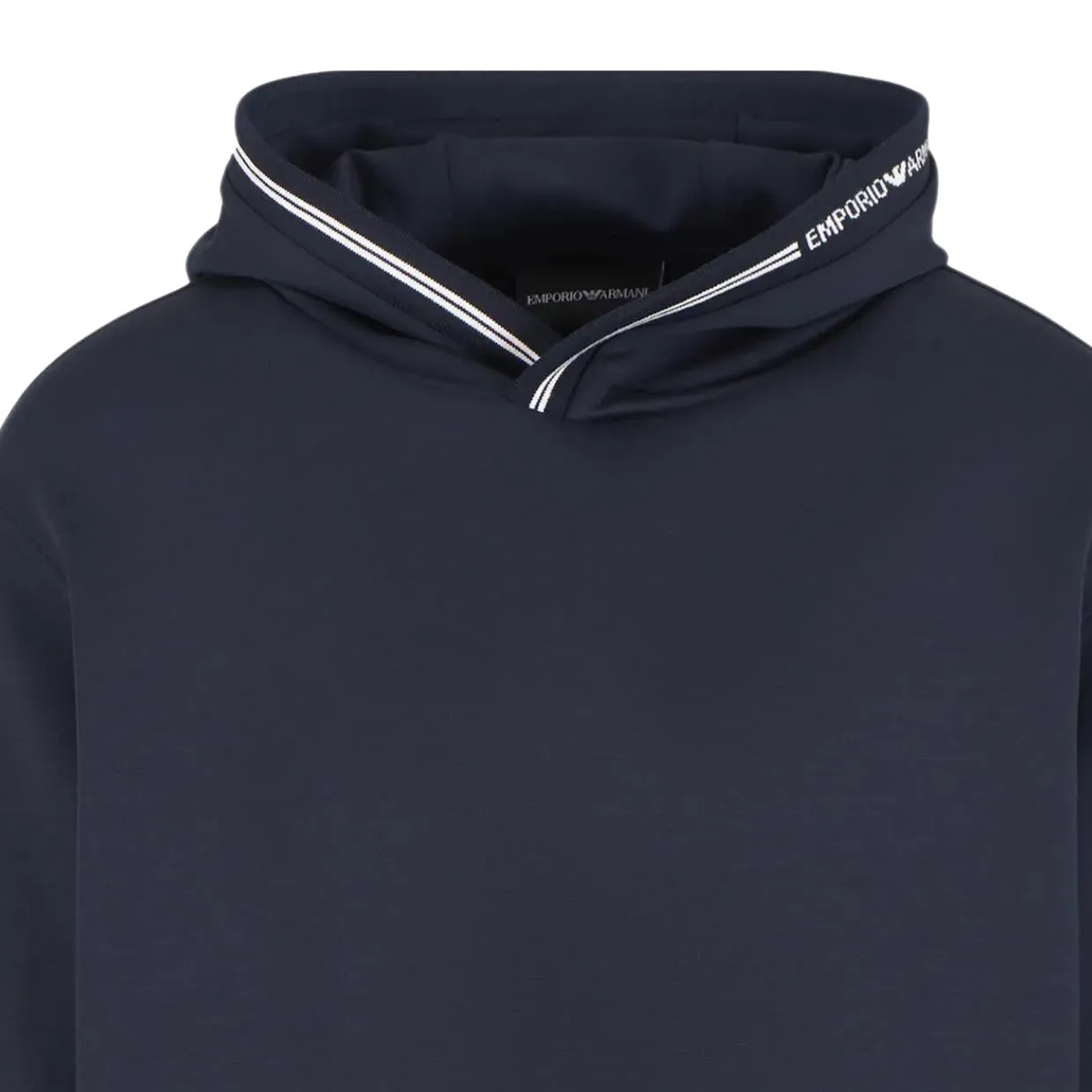 Emporio Armani Jacquard Logo Dark Navy Hoodie