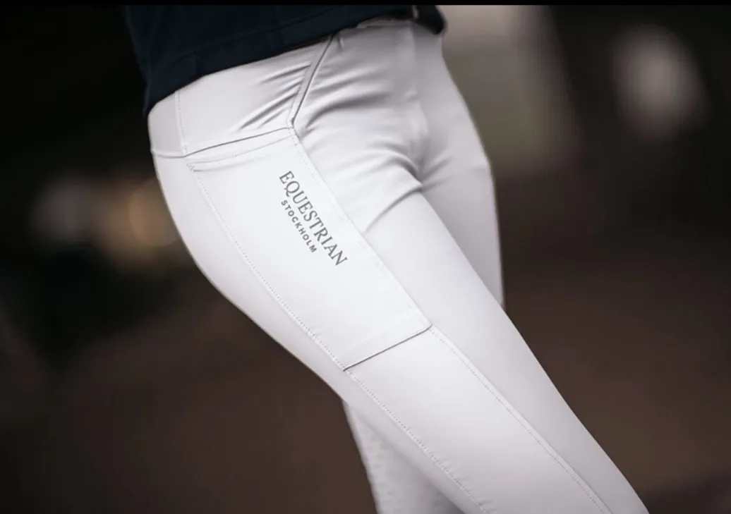 EQUESTRIAN STOCKHOLM ELITE WHITE DRESSAGE BREECHES