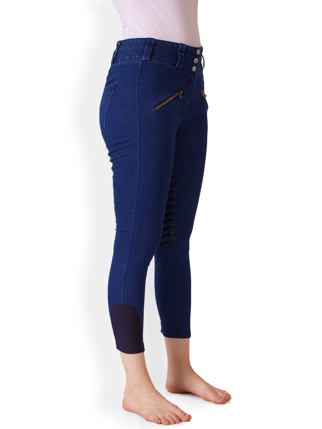 Equine Couture Ladies Denim and Diamonds Stretch Riding Breeches