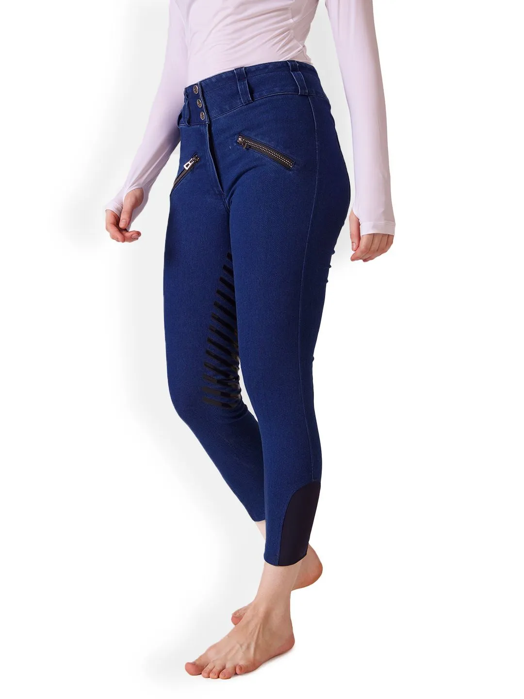 Equine Couture Ladies Denim and Diamonds Stretch Riding Breeches