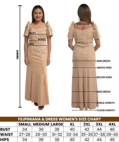 Ethnic Modern Elegante Filipiniana  - Rivah JN47