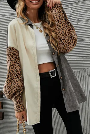 Fallon Leopard Corduroy Jacket