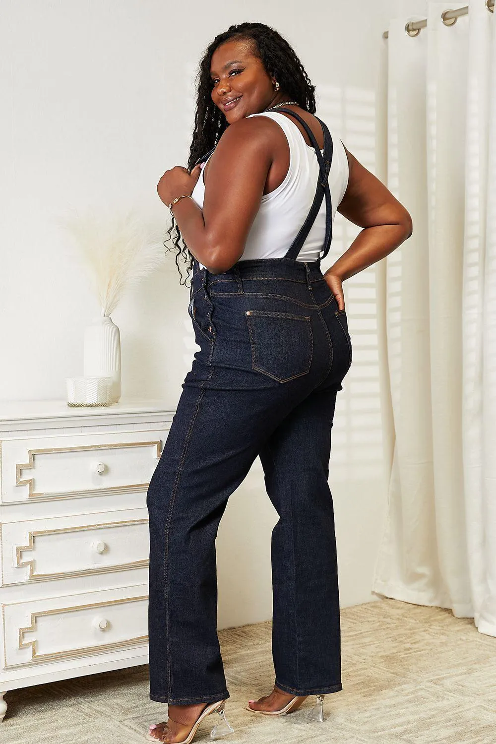 Felicity Full Size High Waist Classic Denim Overalls