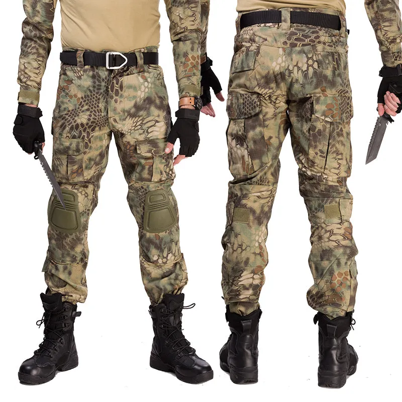 Four Seasons Military Tactical Pants CP Camouflage Black Python Pattern Frog Pants Overalls