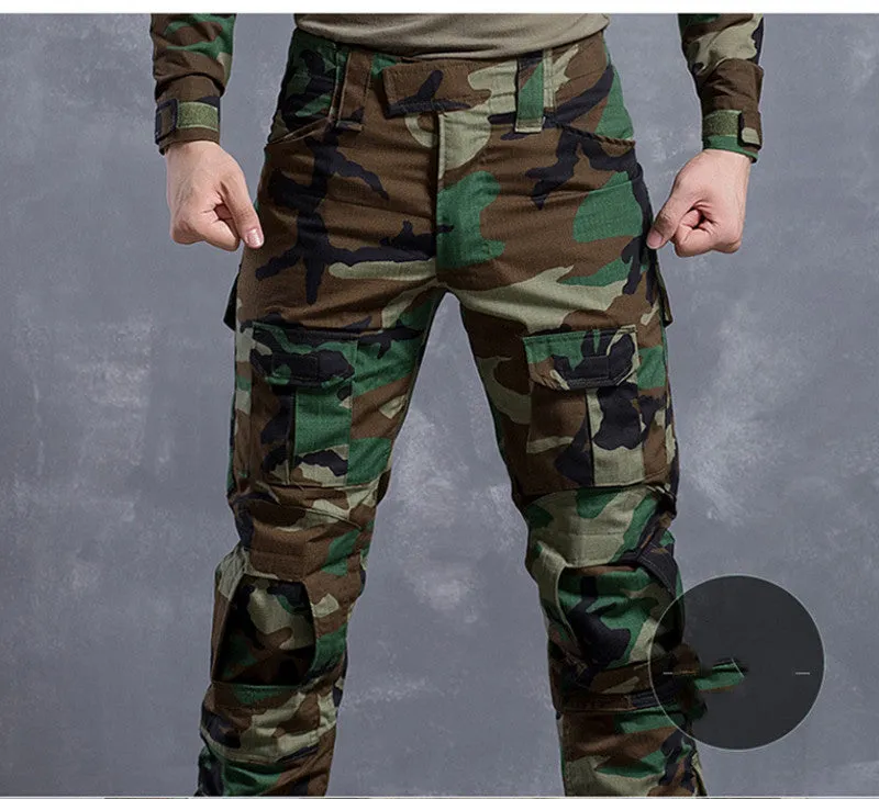 Four Seasons Military Tactical Pants CP Camouflage Black Python Pattern Frog Pants Overalls