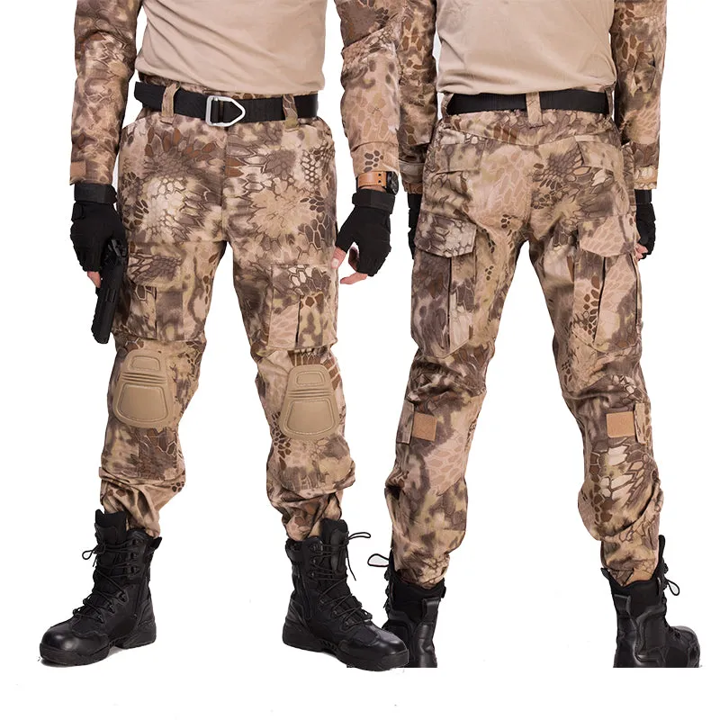 Four Seasons Military Tactical Pants CP Camouflage Black Python Pattern Frog Pants Overalls