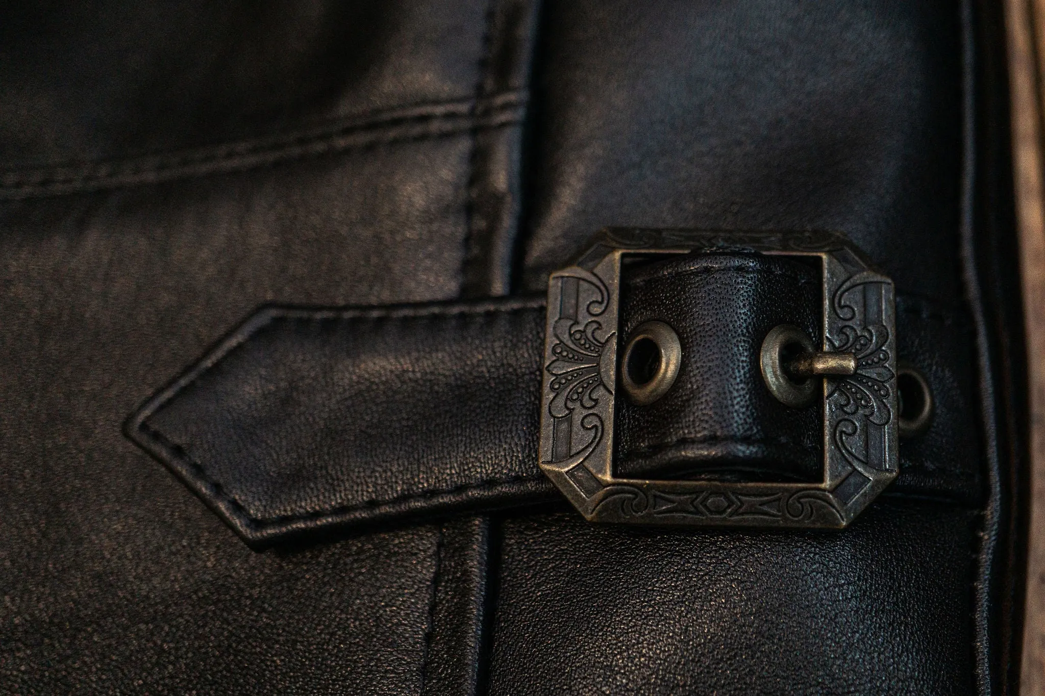 Freenote Cloth Locklin - Black Leather