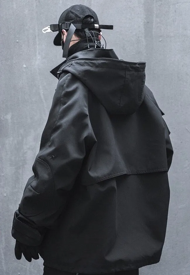 Futuristic Utility Cargo Jacket