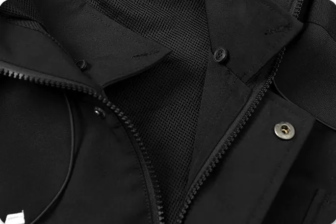 Futuristic Utility Cargo Jacket