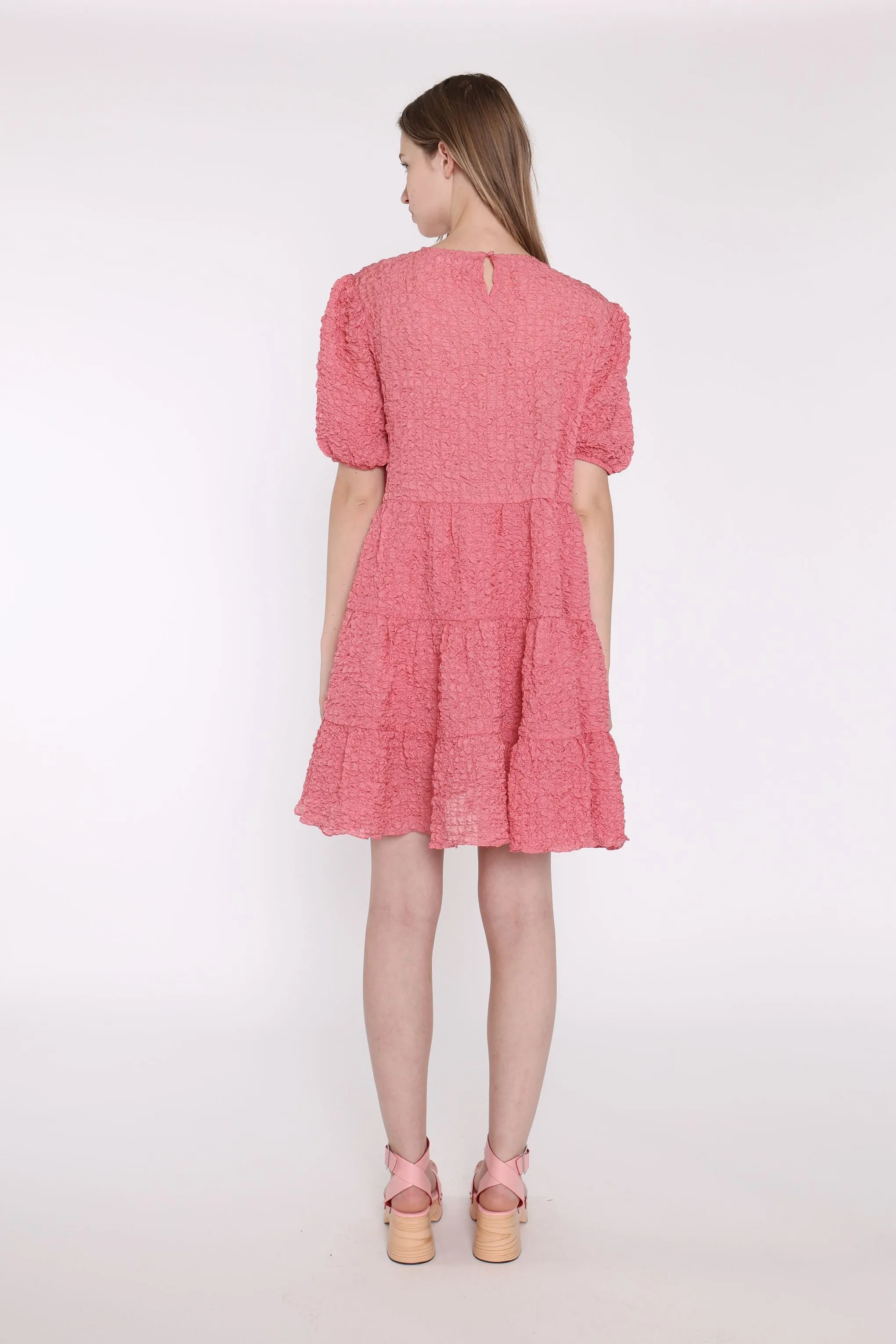 Glamorous - Rose Pink Relaxed Crinkle Smock Dress