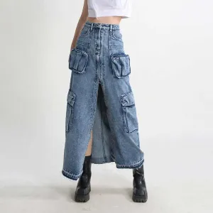 Glow Chic's Denim Fishtail Skirt