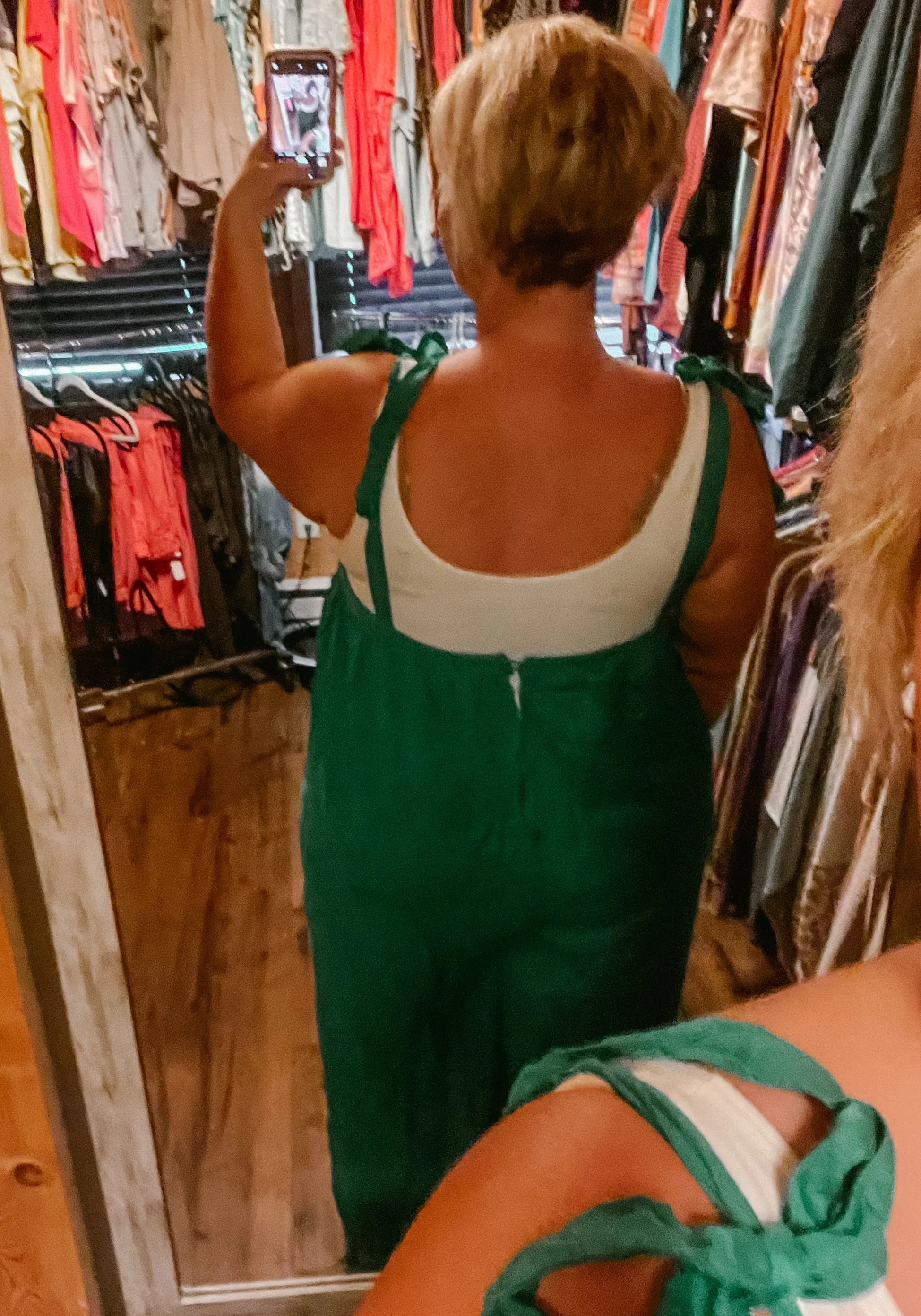 Green Tie Strap Jumpsuit