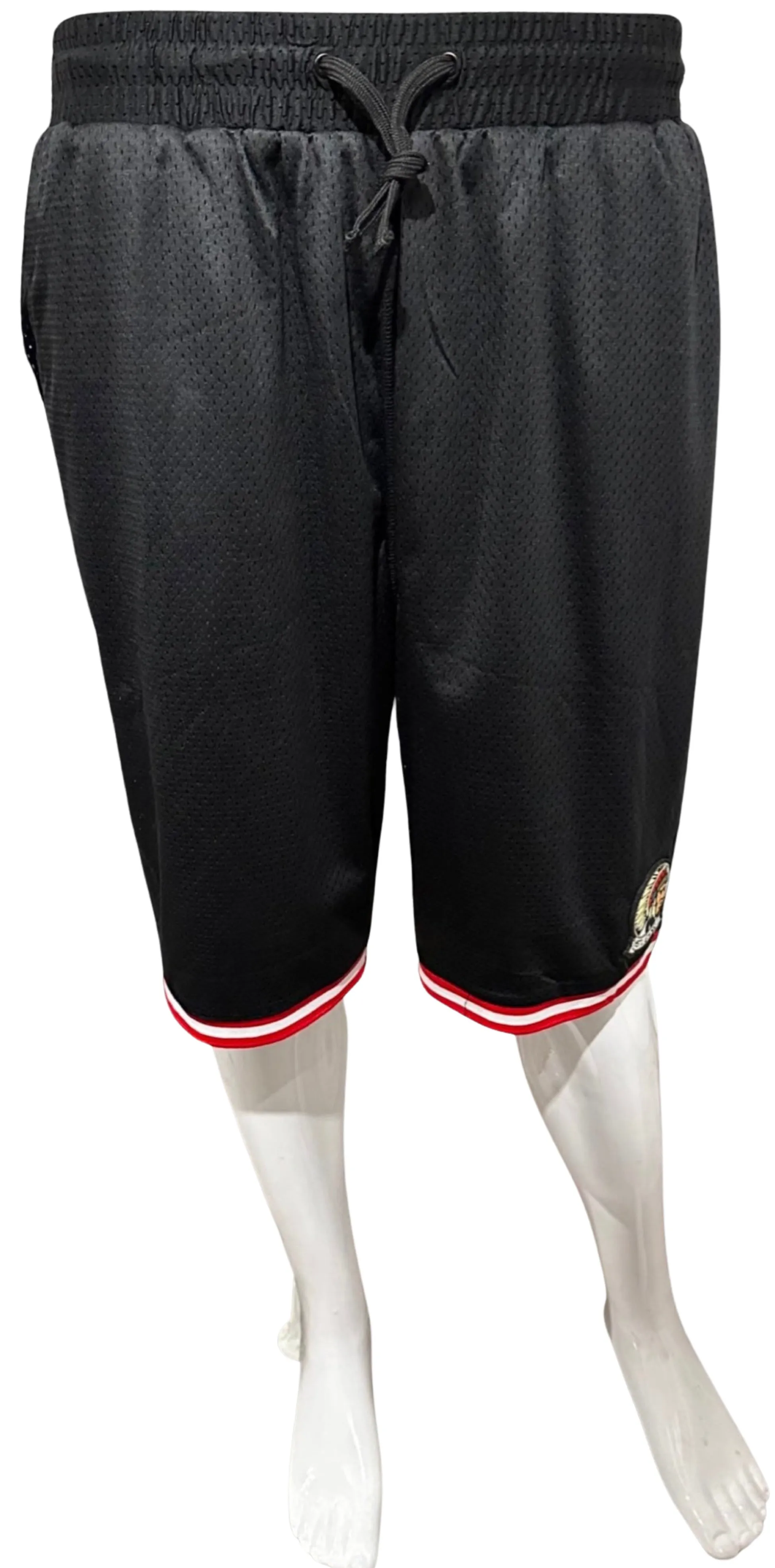 ^HUSTLE GANG^ (BLACK-MULTI) ~SIMPLE CHIEF~ MESH SHORTS