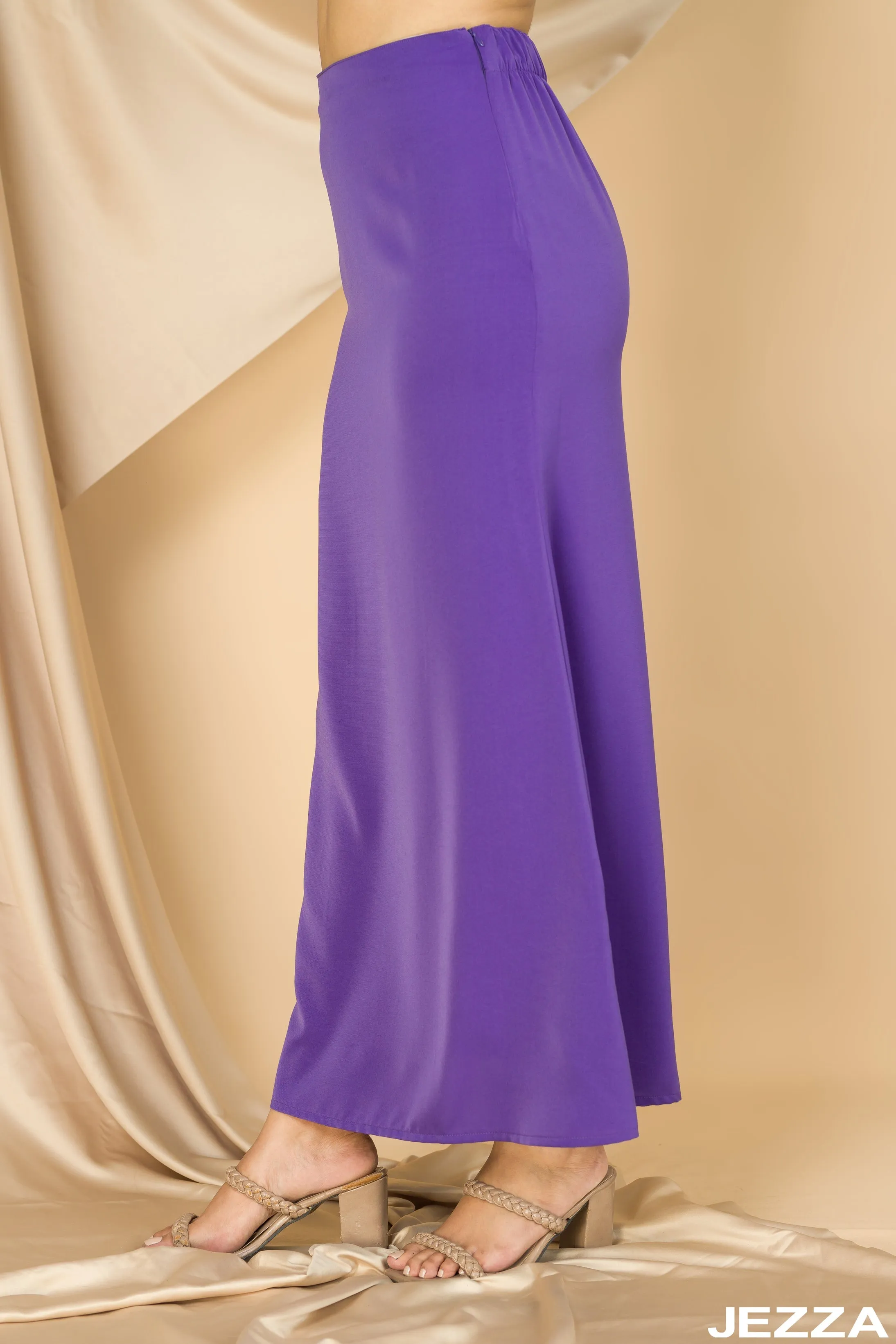 JEZZA Purple Colour Women's Modest Skirt 42022