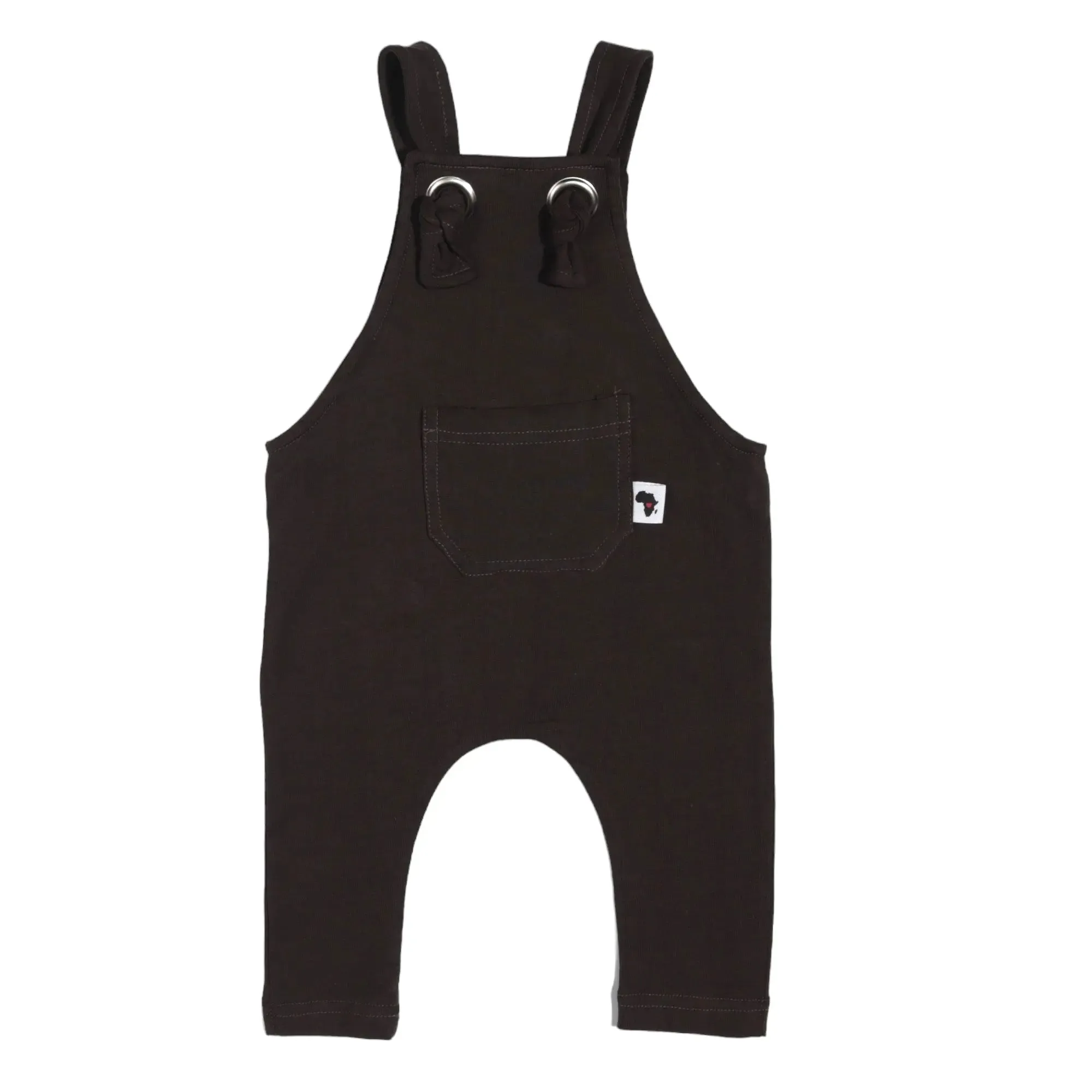 KNOT DUNGAREE LONG - CHOC BROWN