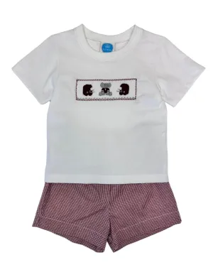 Krewe Kids Crimson Elephant Smock Short Set 228 5107