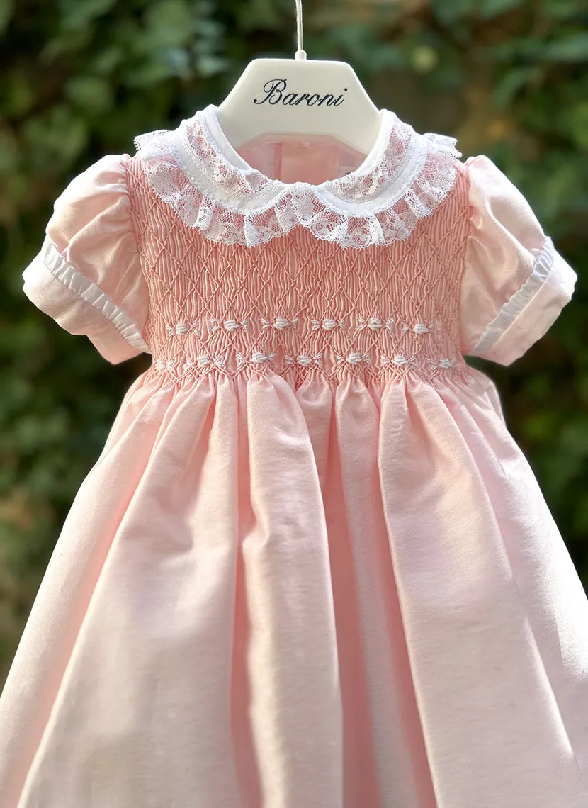 Lace and Smock Celebration Dress