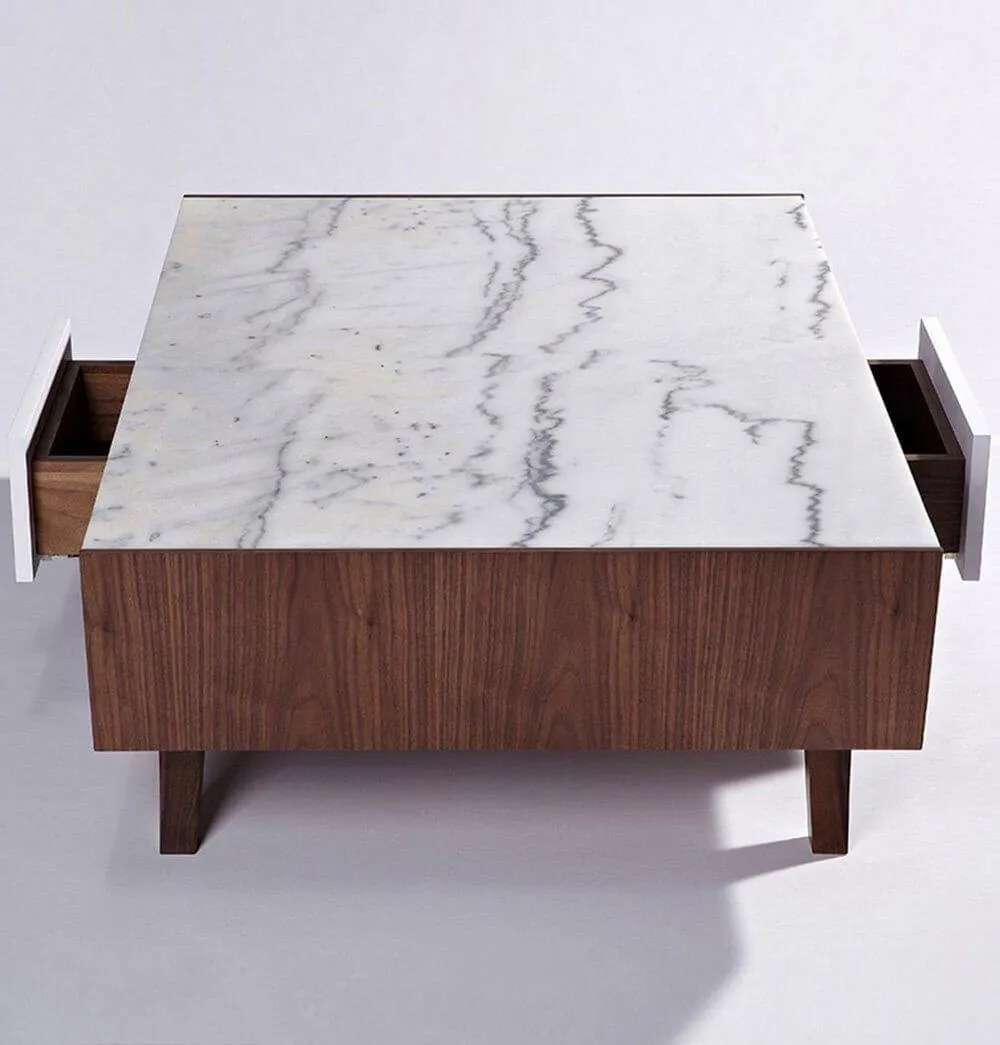 Luxury Vera Wood & Marble Coffee Table