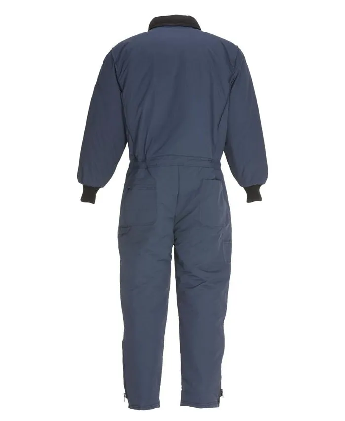 Men's insulated overalls Chill  Breaker with collar, soft fleece lining Refrigi  Wear, blue