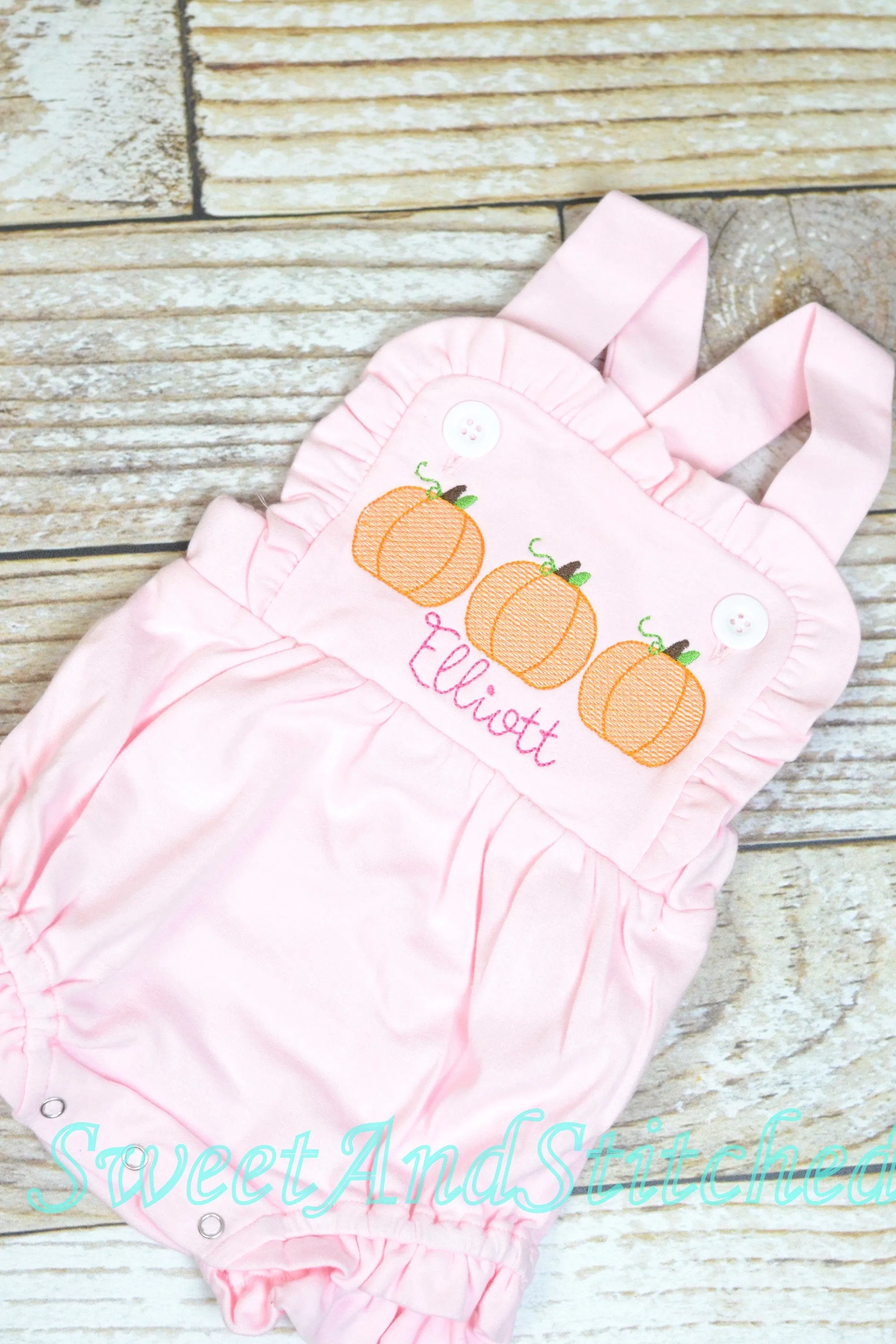 Monogrammed girls pumpkin outfit, girls pumpkin birthday bubble cake smash outfit, 1st birthday cake smash pumpkin outfit